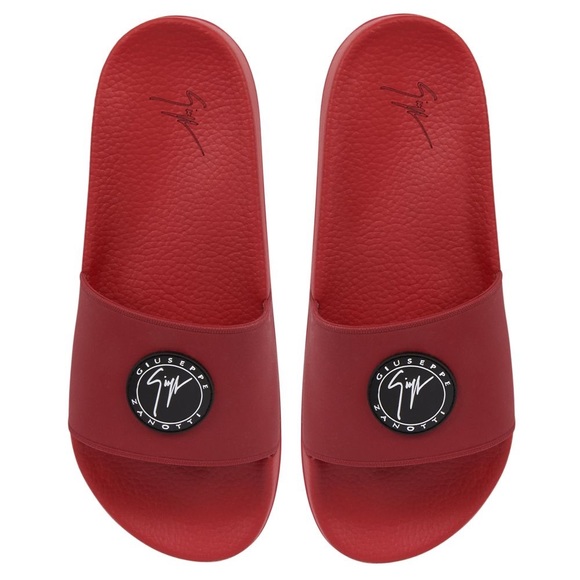 giuseppe zanotti BNIB red logo pool slides
